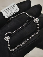 #LVNA2024 | 1.5cttw Twin Hearts Half Eternity Tennis Diamond Bracelet 14kt