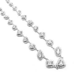 Cluster Eternity Choker Diamond Necklace 14kt