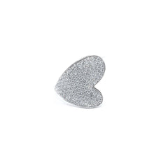 Heart Sided Deco Diamond Ring 14kt