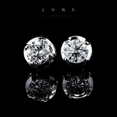 #LVNA2024 | 0.59cts HI VVS Round Stud Solitaire Diamond Earrings 14kt