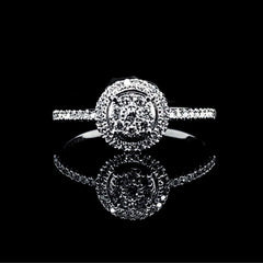 PREORDER | Classic Round Paved Band Diamond Ring 14kt
