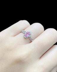 10.10 | Pink Sapphire Chain Diamond Ring 14Kt