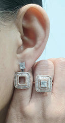 PREORDER | Rose Multi-Wear Square Diamond Jewelry Set 14kt