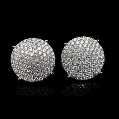 PREORDER | Classic Medium Round Studded Statement Diamond Earrings 14kt