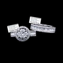 PREORDER | Round Invisible Setting Paved Band Twin Pair Diamond Ring 14kt