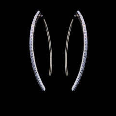 #LVNA2024 |  Golden Paved Hook Hoop Diamond Earrings 18kt