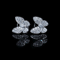 PREORDER | Butterfly Deco Diamond Earrings 18kt