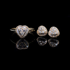 PREORDER |  Classic Heart Diamond Jewelry Set 18kt