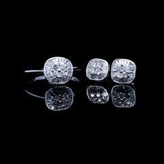 PREORDER | Classic Cushion Diamond Jewelry Set 18kt