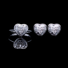 PREORDER | Classic Heart Diamond Jewelry Set 18kt