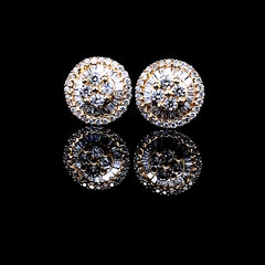 PREORDER | Golden Large Classic Round Stud Diamond Earrings 18kt