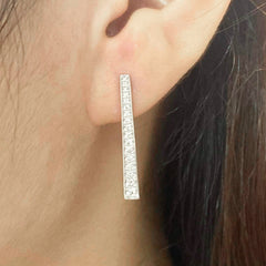 #LoveLVNA | Stick Channel Paved Drop Dangling Diamond Earrings 18kt