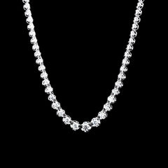 2.4cts Full Eternity Choker Tennis Diamond Necklace 14kt