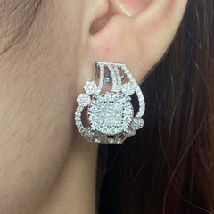 PREORDER | Invisible Setting Creolle Statement Diamond Earrings 14kt