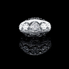 PREORDER | Floral Half Statement Diamond Ring 14kt
