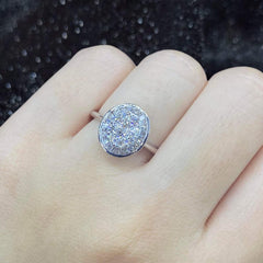 PREORDER | Oval Paved Large Classic Diamond Ring 18kt