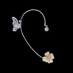 PREORDER | Floral Butterfly Earpiece Diamond Earrings 14kt