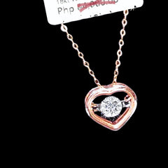 #LVNA2024 | Rose Pendant Heart Dancing Diamond Necklace 18kt 16-18”
