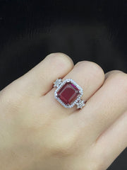PREORDER | Infinity Red Ruby Emerald Gemstones Diamond Ring 14kt