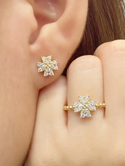 PREORDER | Heart Floral Diamond Jewelry Set 14kt
