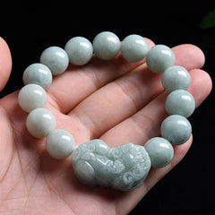 #LoveIVANA |×THE VAULT | Genuine Natural Hand Carved Jadeite Pixiu Bead Bracelet