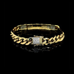 PREORDER | Golden Belt Bar Diamond Bracelet 14kt