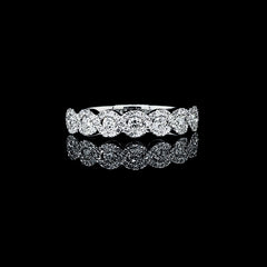 PREORDER | Round Chain Half Eternity Diamond Ring 14kt