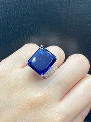 PREORDER | Sapphire Gemstones Emerald Baguette Diamond Jewelry Set 14kt