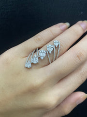 PREORDER | Spiraling Baguette Statement Diamond Ring 14kt