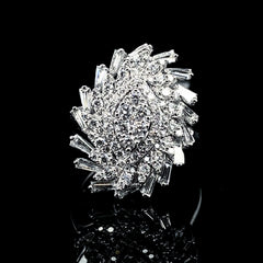 PREORDER | Floral Spiraling Diamond Statement Ring 18kt