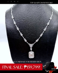 5년 | 에메랄드 드롭 다이아몬드 목걸이 14kt