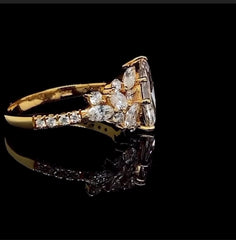 The Archives | LVNA Signatures “The Liz Uy Golden Marquise Cluster Diamond Ring 18kt” GIA Certified