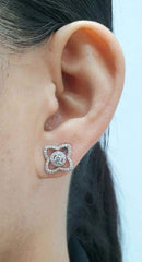 PREORDER | Round Clover Multi-Wear Diamond Earrings 14kt
