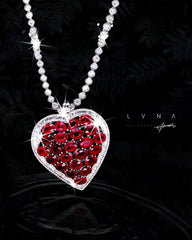 “The Heart of Ivana” Ruby Diamond Necklace LVNA Signatures