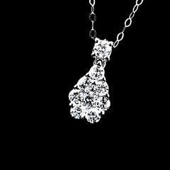 LVNA 선물 | 페어 댕글링 다이아몬드 목걸이 16-18" 18kt 체인