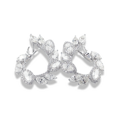 Marquise Overlap Diamond Earrings 18kt