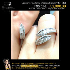PREORDER | Crossover Baguette Diamond Jewelry Set 14kt