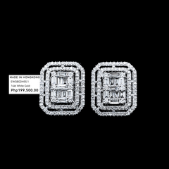 PREORDER | Emerald Halo Statement Diamond Earrings 14kt