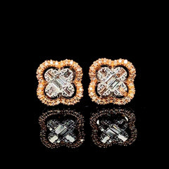 Rose Lucky Clover Diamond Jewelry Set 14kt