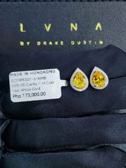 #LVNA2024 | Pear Citrine Gemstones Diamond Earrings 14kt