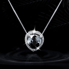 LVNA Signatures™️ Rare Pear Black Solitaire Diamond Necklace 14kt #BuyNow