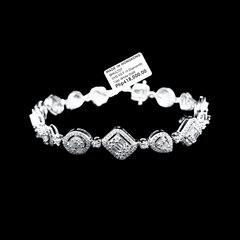 PREORDER | Cluster Shape Tennis Diamond Bracelet 14kt