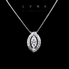 #LoveLVNA | Classic Marquise Diamond Necklace 16-18” 18kt Chain #LoveLVNA