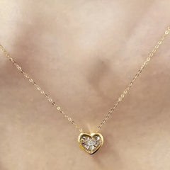 #LoveLVNA | Golden Pendant Heart of Ivana Dancing Diamond Necklace 16-18” 18kt