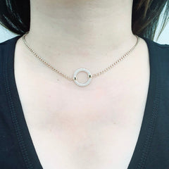 Round Chain Diamond Necklace 14kt