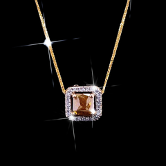 #LVNA2024 | LVNA Signatures™️ Rare Fancy Orange Brown Solitaire Diamond Necklace 18kt