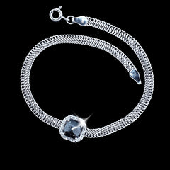 LVNA Signatures Rare 4ct Face Chain Black Diamond Bracelet 18kt