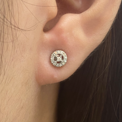 PREORDER | Classic Round Stud Diamond Earrings 14kt