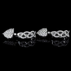 CLEARANCE BEST | Heart Infinity Dangling Diamond Earrings 14kt