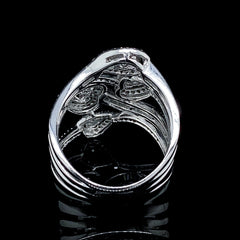 心形装饰艺术钻石戒指 14kt